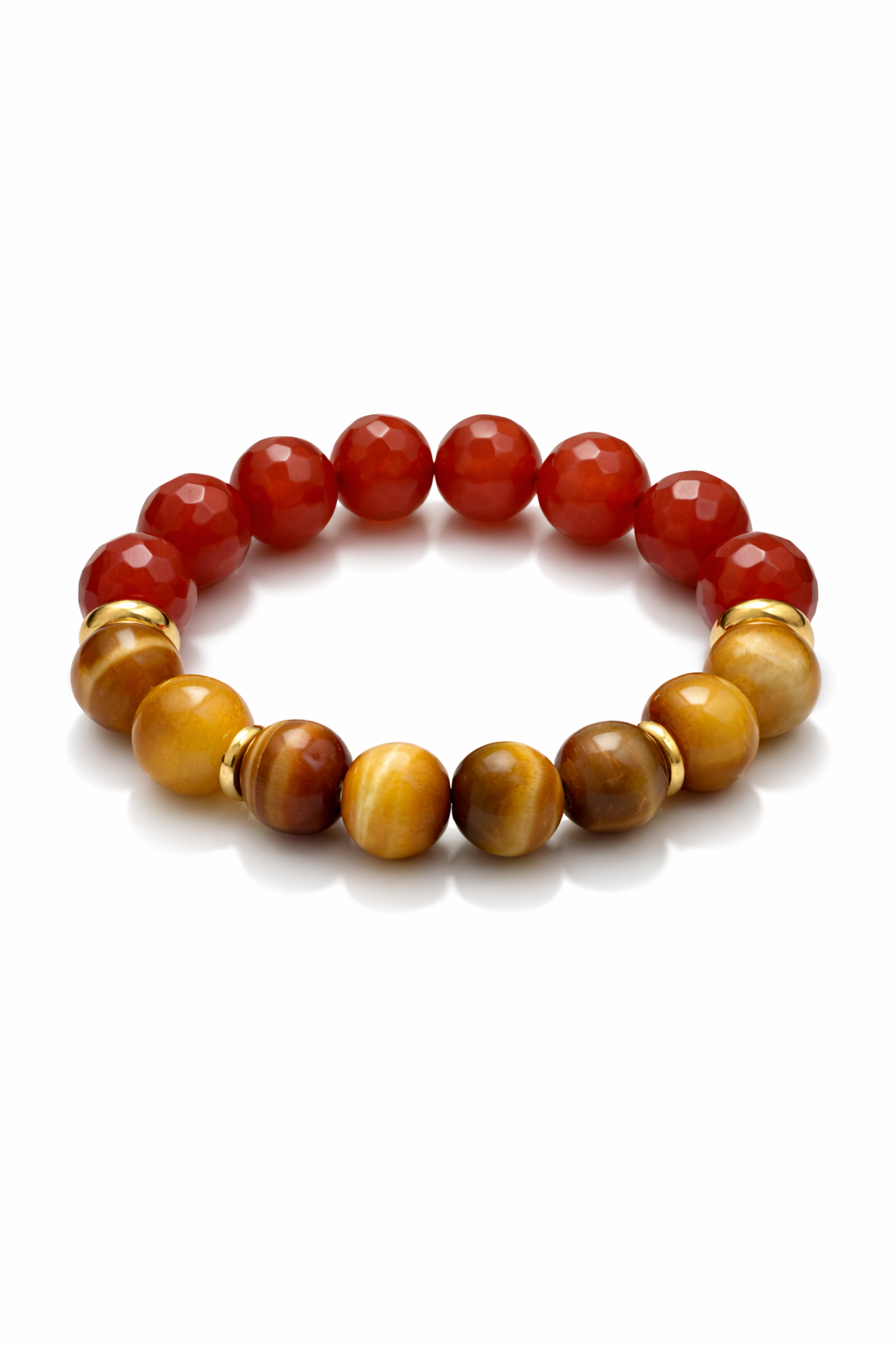Warrior Spirit bracelet with carnelian and tiger’s eye stones