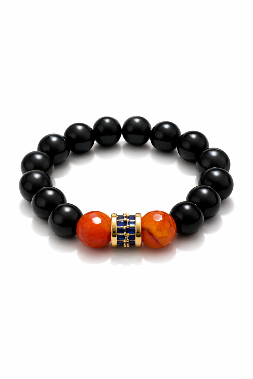 Fire Guardian Bracelet | Tourmaline, Orange Agate & Swarovski Fire Guardian bracelet with tourmaline, orange agate, and Swarovski crystal