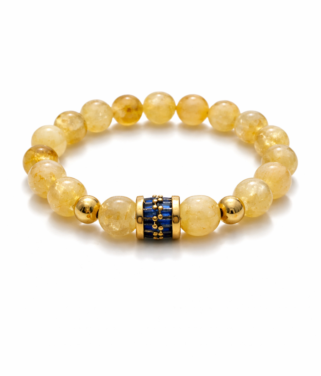Sun of Abundance jewelry with citrine and Swarovski crystal