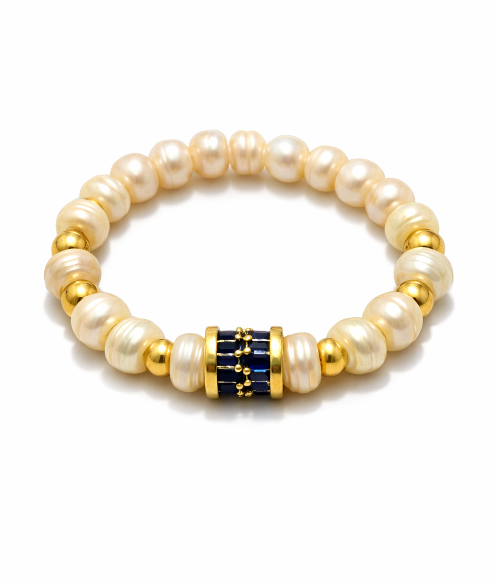 Nocturnal Elegance jewelry with black tourmaline and pearl